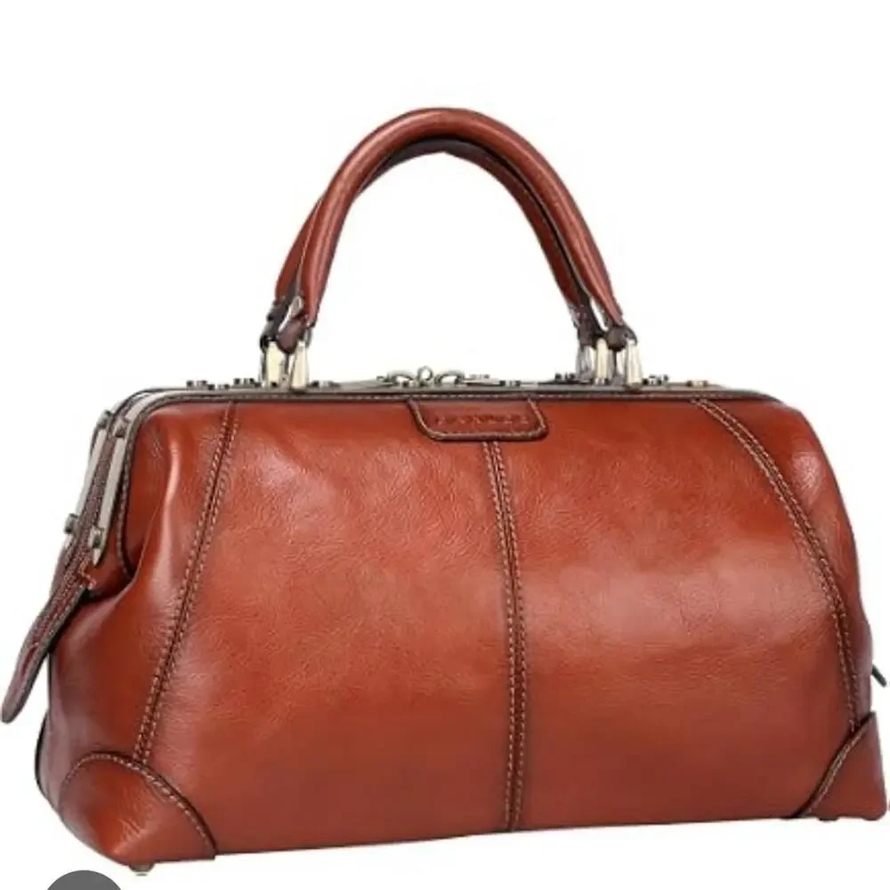 Banuce Italian Full Grain Leather Doctor Bag NEW